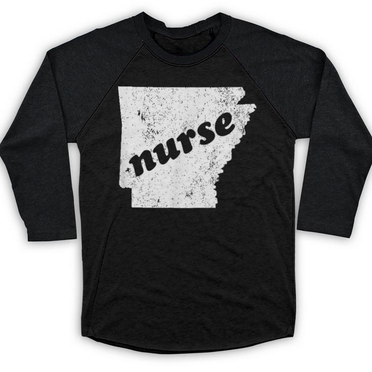 Arkansas Nursing Nurse Graduation Baseball Raglan Shirt