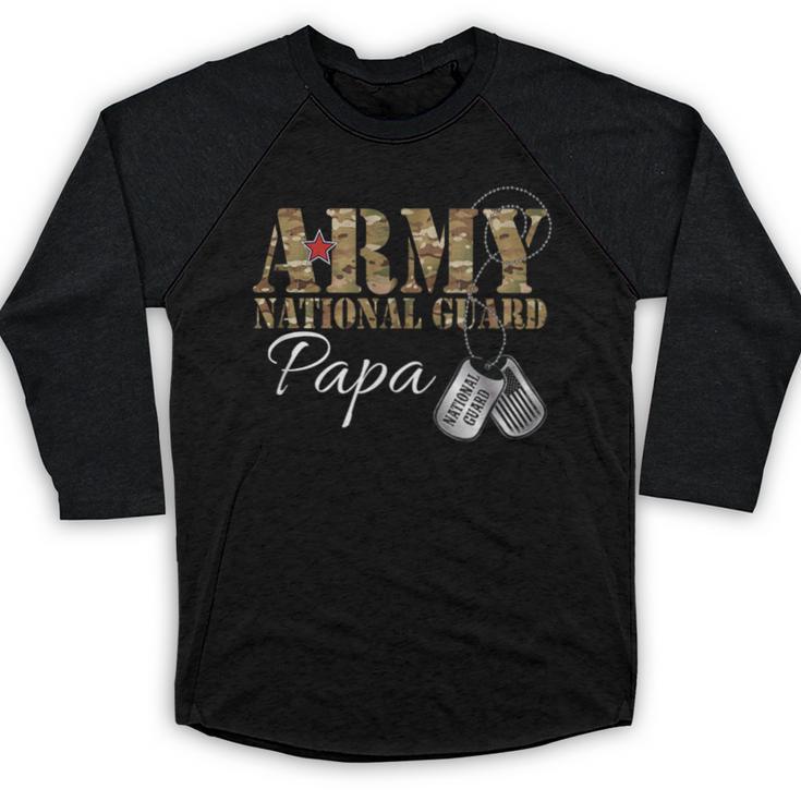 Army National Guard Papa Army National Guard Graduation Papa Baseball Raglan Shirt