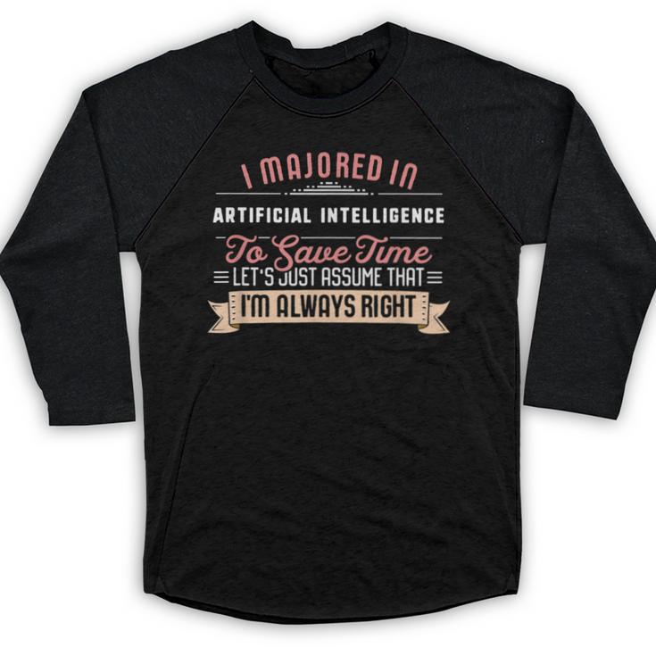 Artificial Intelligence Major Student Shirt Graduation Baseball Raglan Shirt