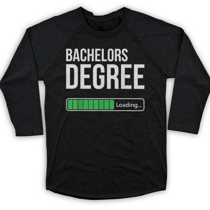 Bachelors Degree Loading College Student Graduation Baseball Raglan Shirt