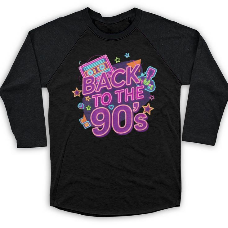 Back To The 90s Retro Nostalgia Baseball Raglan Shirt
