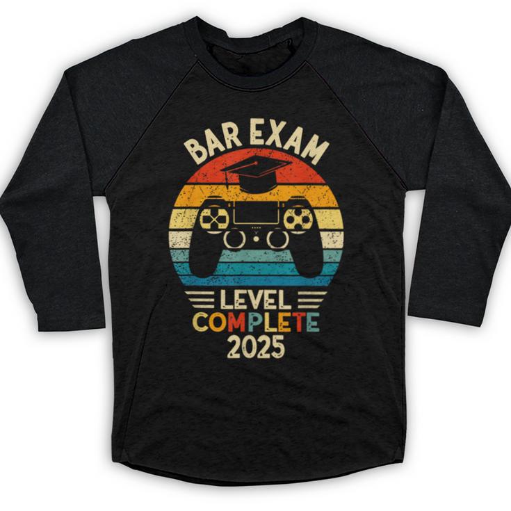 Bar Exam Level Complete 2025 Lawyer Law School Graduation Baseball Raglan Shirt