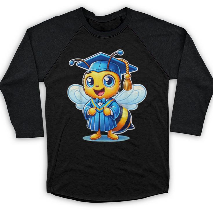 Bee Graduation Cute Kindergarten Elementary High School Baseball Raglan Shirt