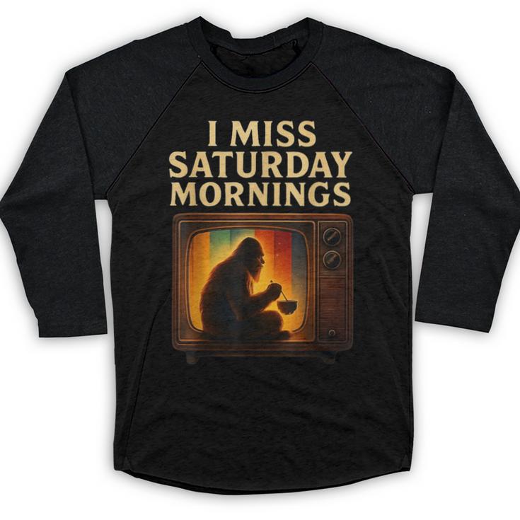 Bigfoot Saturday Morning Nostalgia Baseball Raglan Shirt