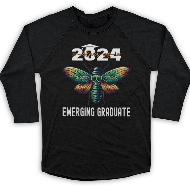 Biology Class Of 2024 Emerging Graduation For Him Baseball Raglan Shirt