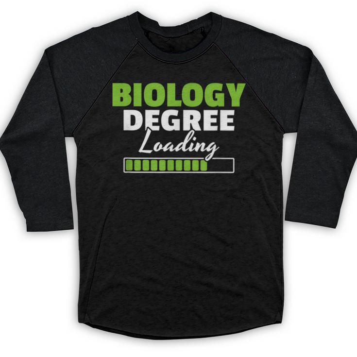 Biology Degree Loading Graduation Student Teacher Biologist Baseball Raglan Shirt