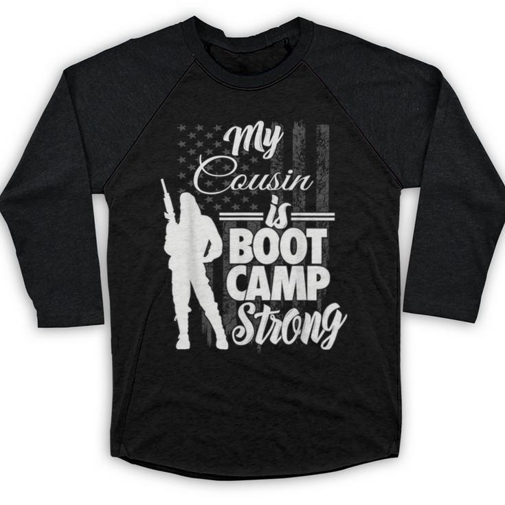 Boot Camp Graduation Military Cousin Support Tee Baseball Raglan Shirt