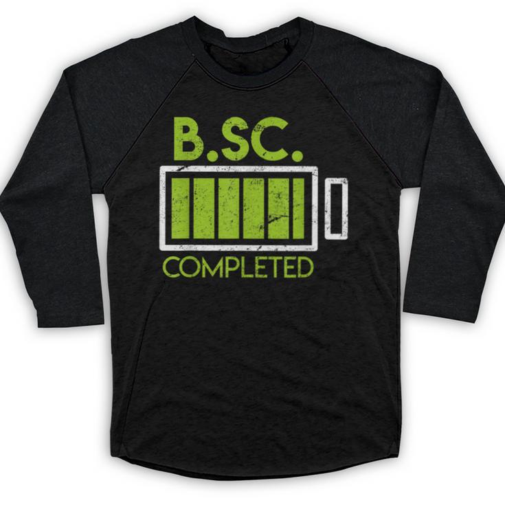 Bsc Completed Bachelor Of Science Graduation 2025 Baseball Raglan Shirt