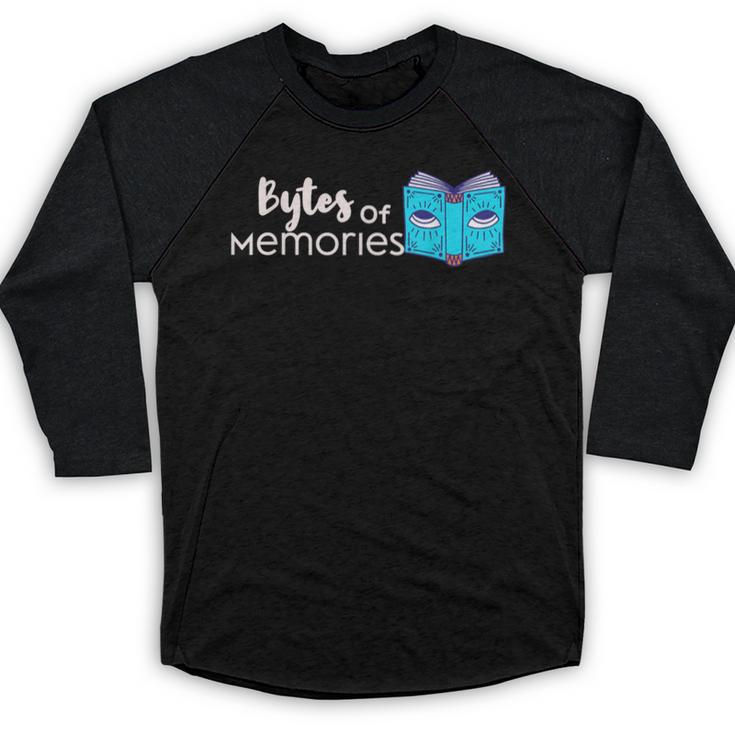 Bytes Of Memories Digital Nostalgia Concept Line Baseball Raglan Shirt