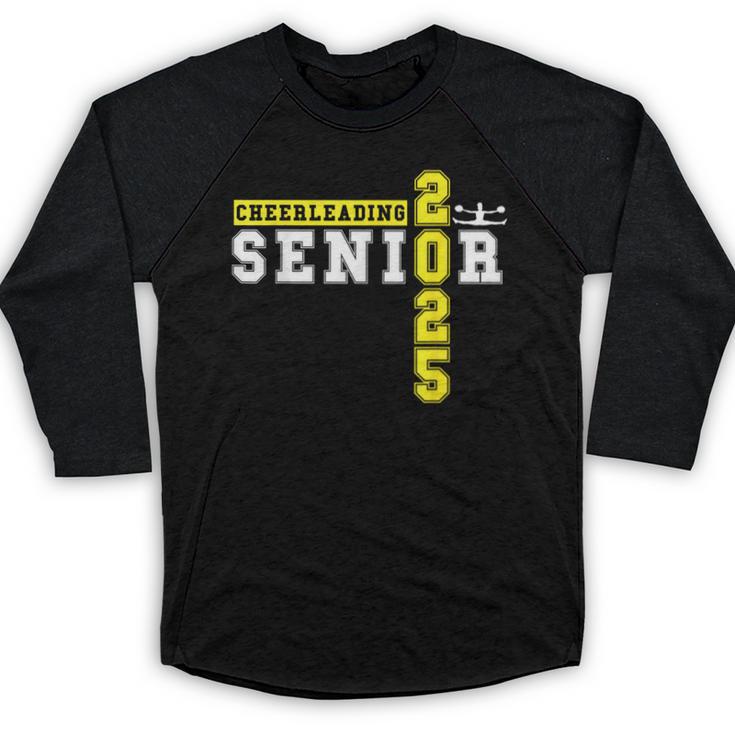 Cheerleading Senior Night Cheer Senior 2025 Graduation 11 Baseball Raglan Shirt