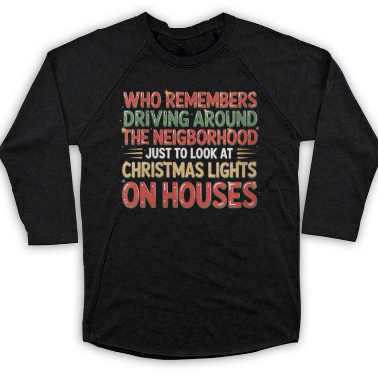 Christmas Lights Nostalgia – Holiday Memory Christmas Spirit Baseball Raglan Shirt