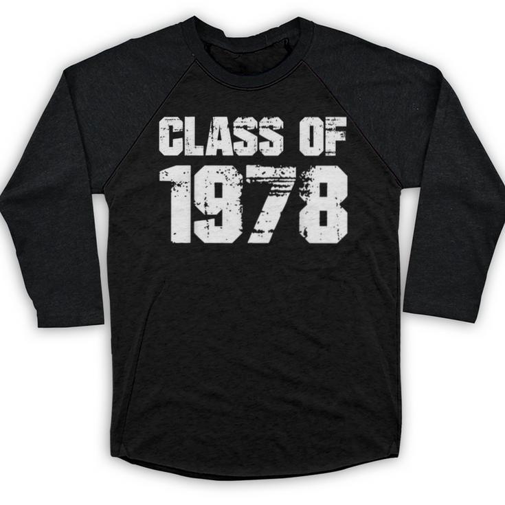 Class Of 1978 High School College Graduation Reunion Baseball Raglan Shirt
