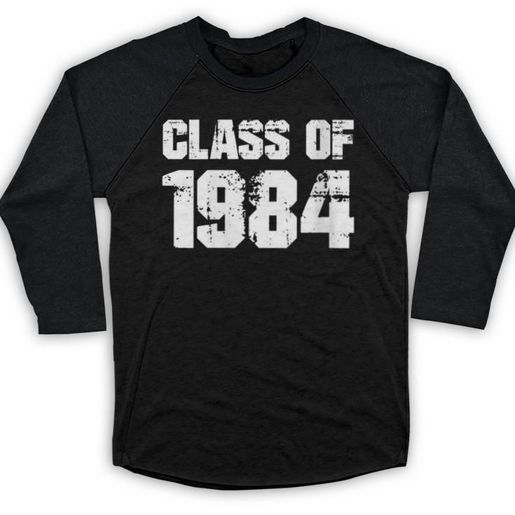 Class Of 1984 High School College Graduation Reunion Baseball Raglan Shirt