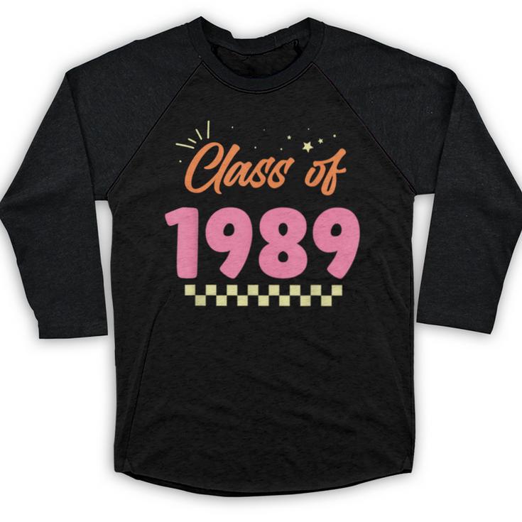 Class Of 1989 School Graduation Meetup Reunion Baseball Raglan Shirt