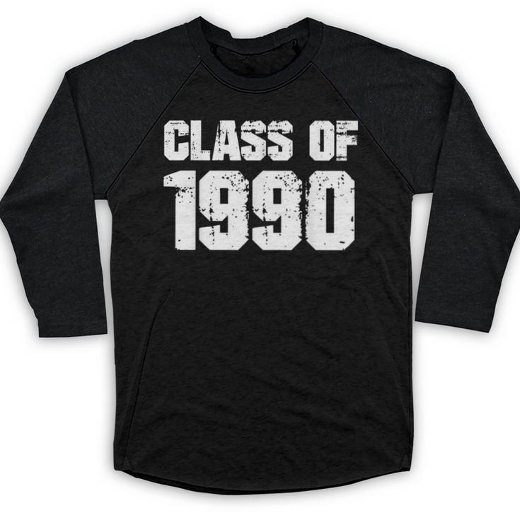 Class Of 1990 High School College Graduation Reunion Baseball Raglan Shirt