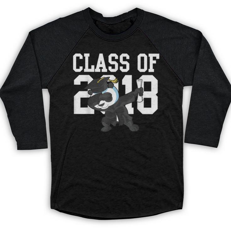 Class Of 2018 Graduation Dabbing Panda Bear Baseball Raglan Shirt