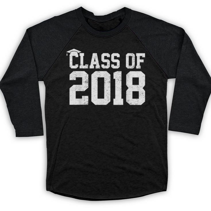 Class Of 2018 Graduation Senior High School College Baseball Raglan Shirt