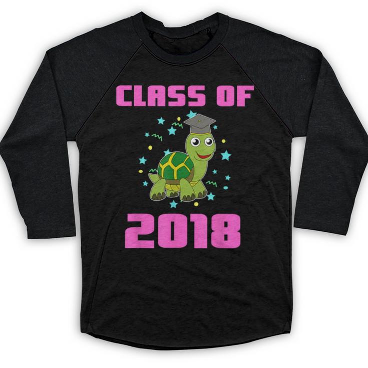 Class Of 2018 Turtle Shirt Graduation  Kids Baseball Raglan Shirt
