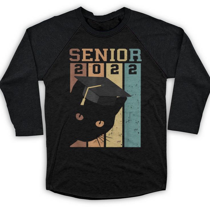 Class Of 2022 Graduation Cat Seniors Grad Baseball Raglan Shirt