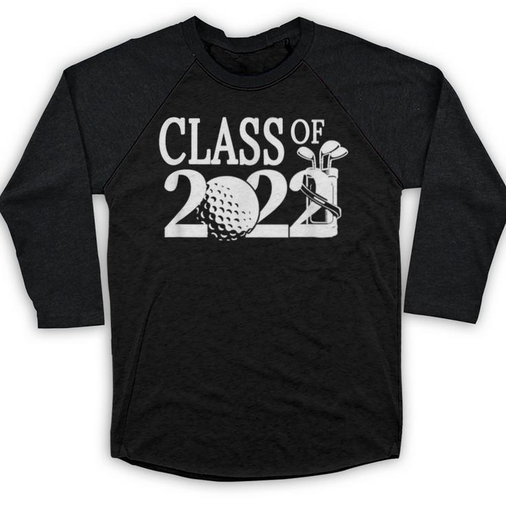 Class Of 2022 Graduation Senior Golf Golfer Player Baseball Raglan Shirt