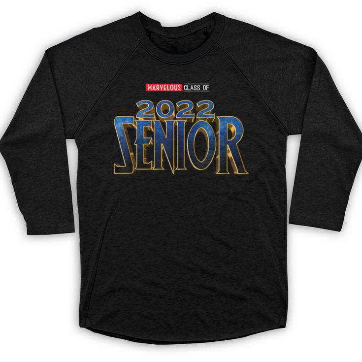 Class Of 2022 Senior Retro Movie Marvelous Graduation Grad Baseball Raglan Shirt