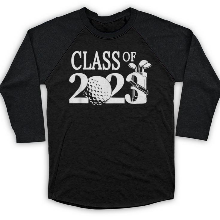 Class Of 2023 Graduation Senior Golfer Golf Player Baseball Raglan Shirt