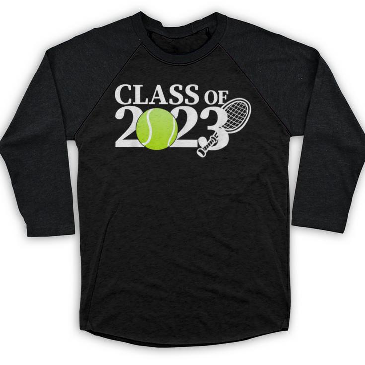 Class Of 2023 Graduation Senior Tennis Player Baseball Raglan Shirt