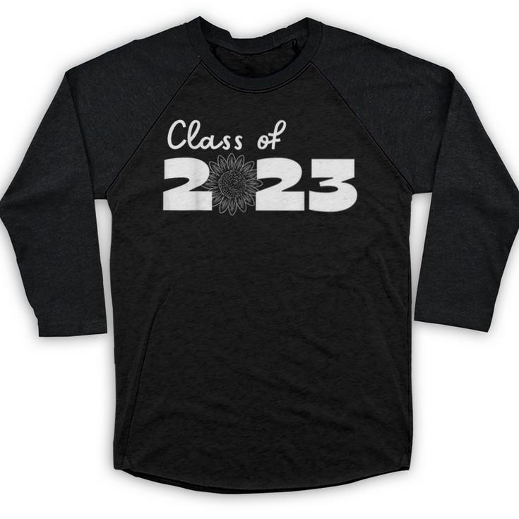 Class Of 2023 Seniors 23 Senior Graduation Idea Flower Baseball Raglan Shirt