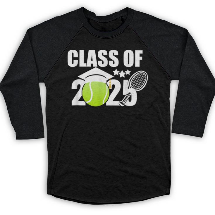 Class Of 2025 Graduation Senior Tennis Player Baseball Raglan Shirt