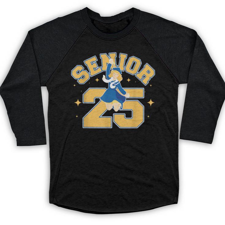 Class Of 2025 Senior 2025 Graduation Senior Boys Girls Baseball Raglan Shirt