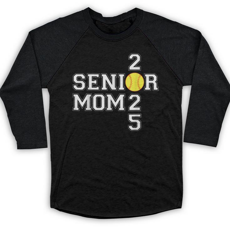 Class Of 2025 Softball Mom Senior Graduation Graduate Women Baseball Raglan Shirt