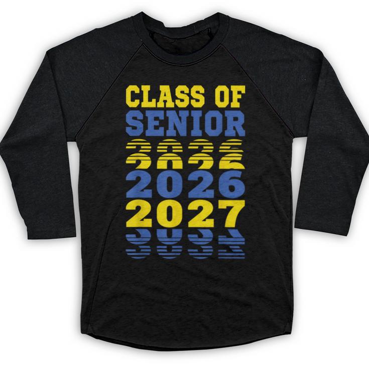Class Of 2026 2027 Senior Graduation Students Baseball Raglan Shirt