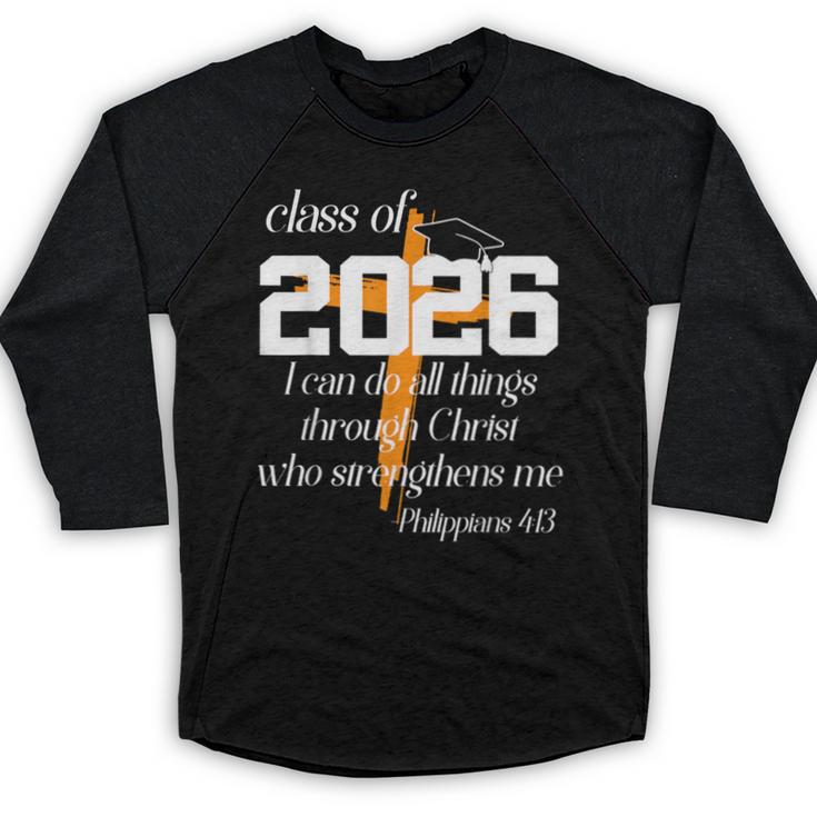 Class Of 2026 Christian Graduation Senior Graduate Baseball Raglan Shirt