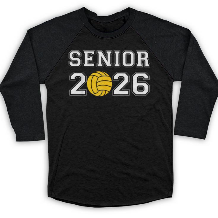 Class Of 2026 Graduation Waterpolo Senior 2026 Water Polo Baseball Raglan Shirt
