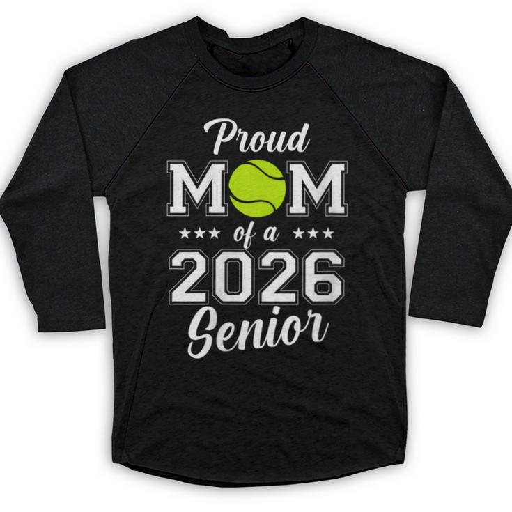 Class Of 2026 Tennis Mom Senior Graduation Graduate Baseball Raglan Shirt
