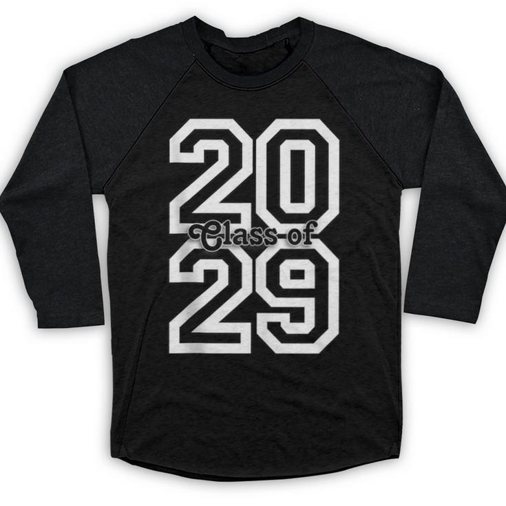 Class Of 2029 Graduating School Class Of 2029 Graduation Baseball Raglan Shirt