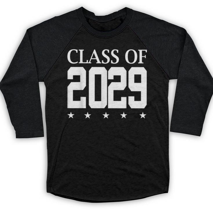 Class Of 2029 School Graduation Graduate s Baseball Raglan Shirt