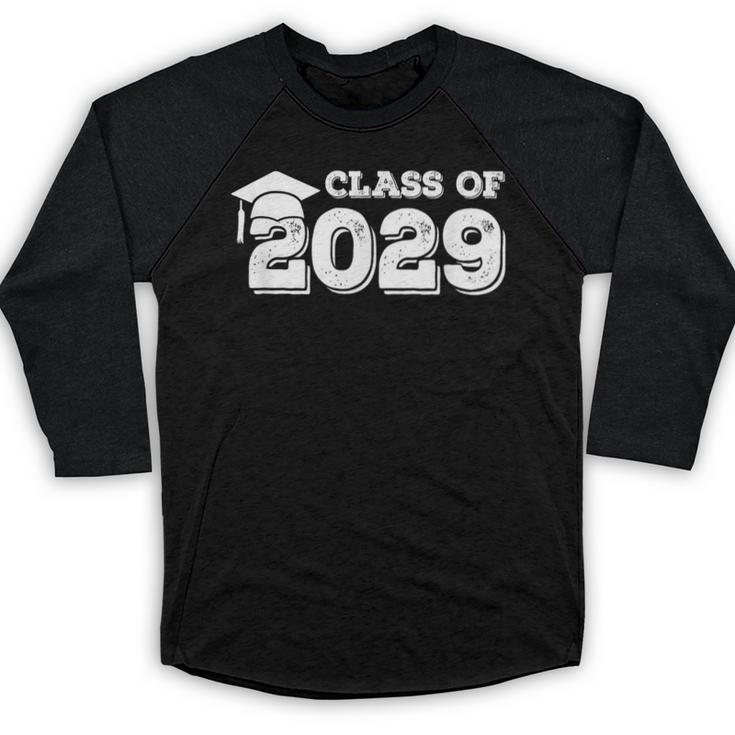 Class Of 2029 Senior Graduation 2029 Shirt Baseball Raglan Shirt