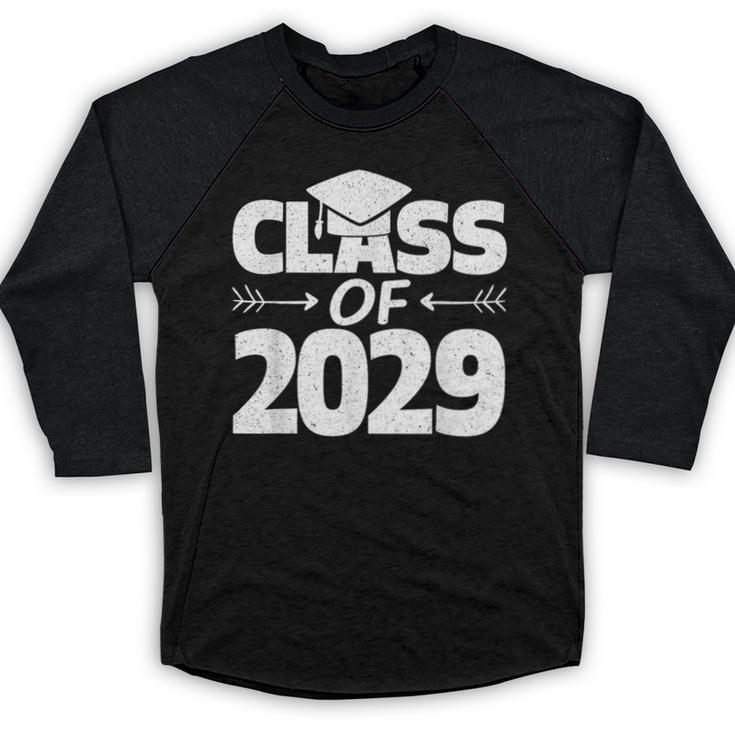 Class Of 2029 Shirt For Elementary Kids Graduation Baseball Raglan Shirt