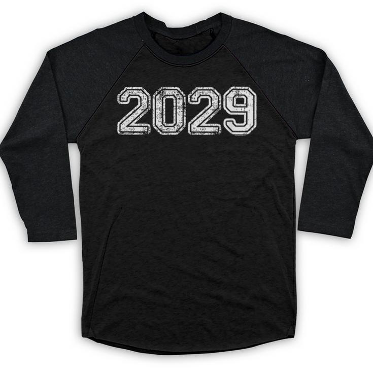 Class Of 2029 Shirt Graduation Vintage Him Her Senior 2029 Baseball Raglan Shirt