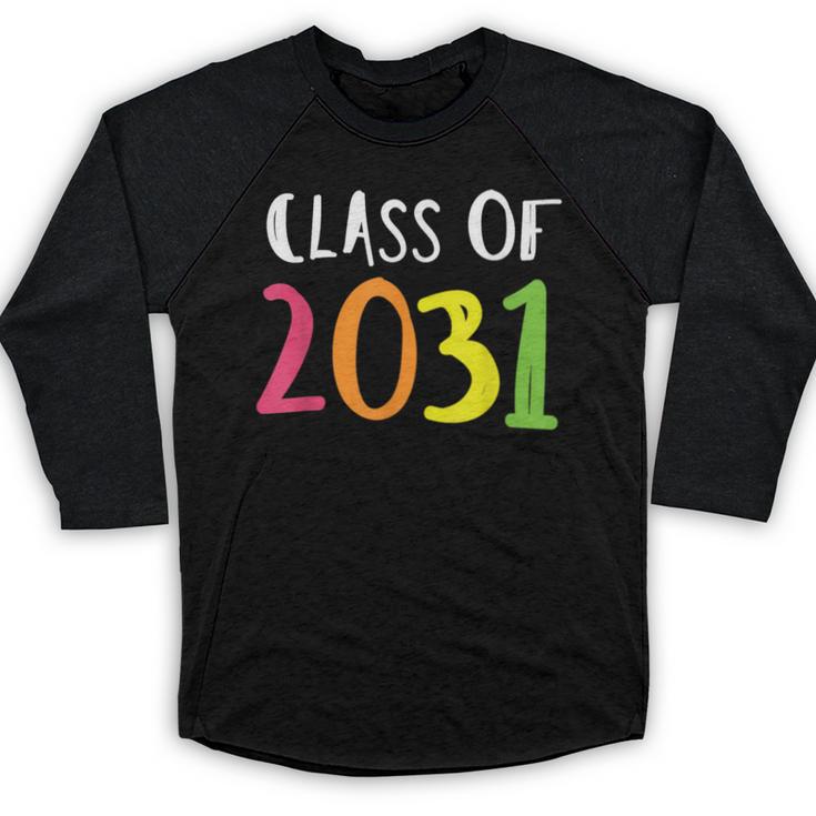 Class Of 2031 Kindergarten Graduation Back To School T-Shirt Baseball Raglan Shirt