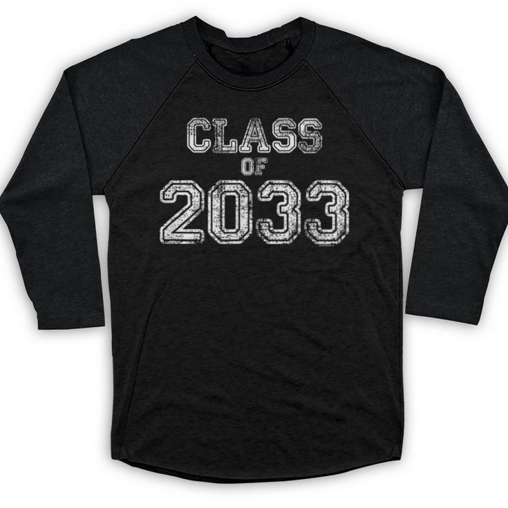 Class Of 2033 Shirt Senior 2033 Graduation Him Her Baseball Raglan Shirt