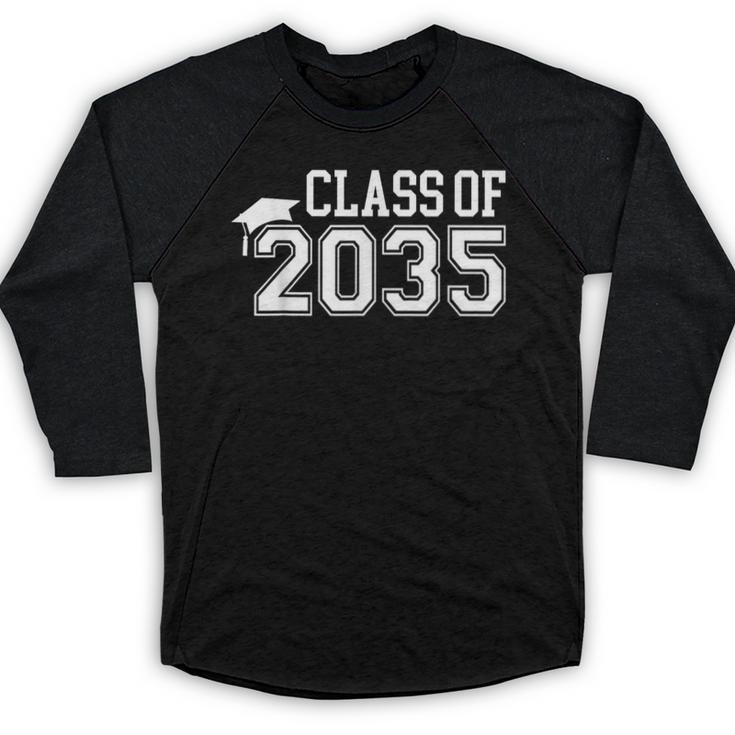 Class Of 2035 Graduation First Day Of School Boys Girls Kids Baseball Raglan Shirt
