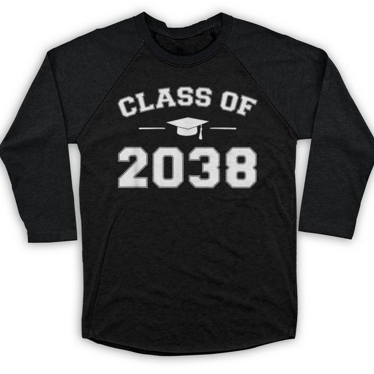 Class Of 2038 Grow Together First Day Of School Graduation Baseball Raglan Shirt
