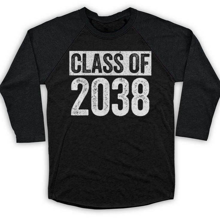 Class Of 2038 Shirt Senior 2038 Graduation Baseball Raglan Shirt