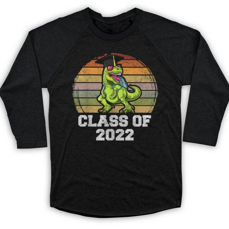 Class Of Dinosaur Apparel 2022 Graduation Graduate Dino Boy Baseball Raglan Shirt
