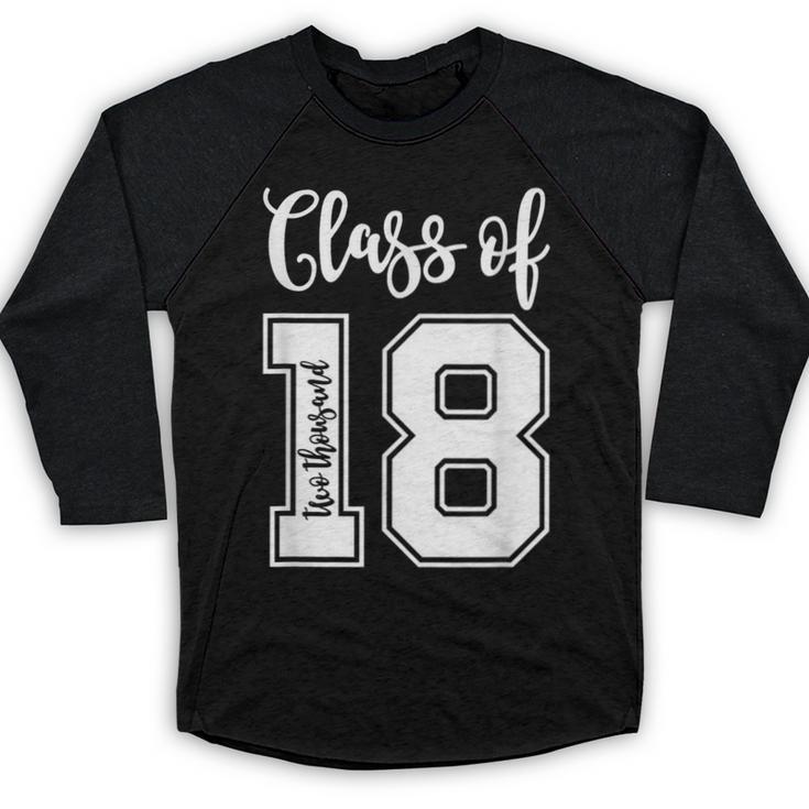 Class Of Two Thousand 18 Shirt Graduation  T-Shirt Baseball Raglan Shirt