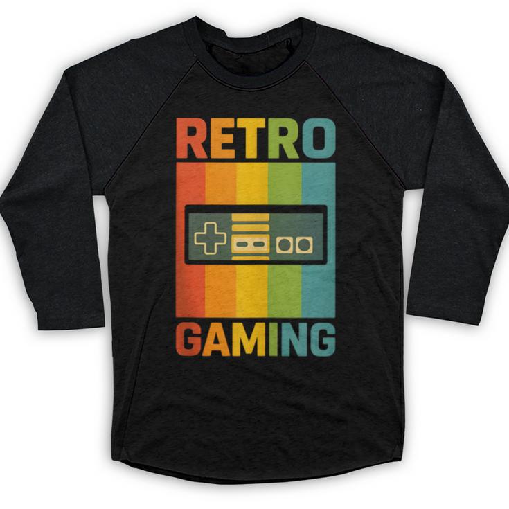 Classic Retro Gaming Nostalgia Baseball Raglan Shirt