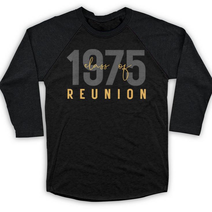 Classic Retro Vintage Class Of 1975 Reunion 50th Graduation Baseball Raglan Shirt