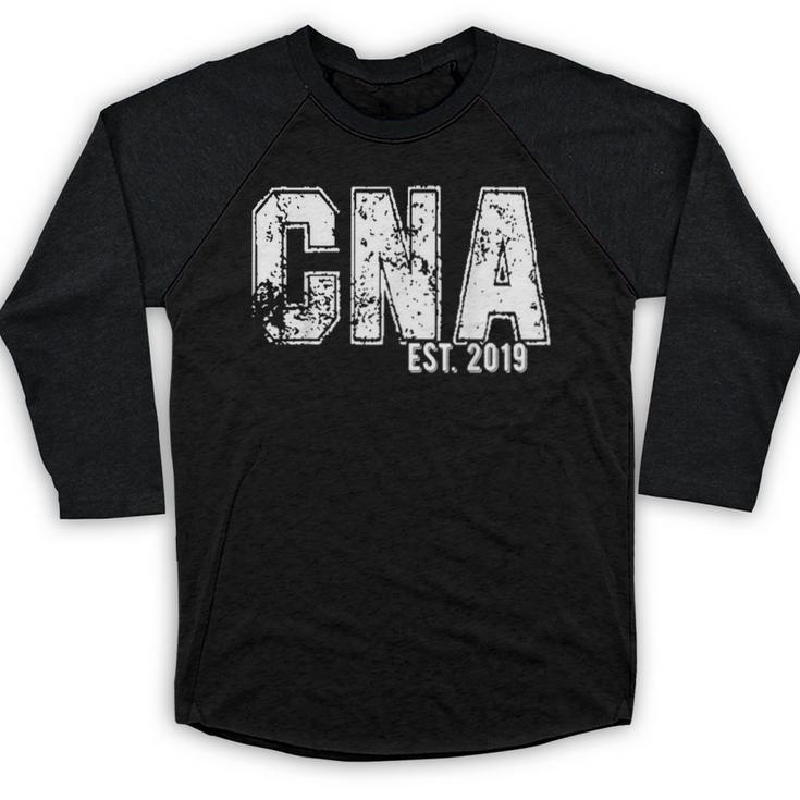 CNAs Graduation Shirt CNA Est 2019 Baseball Raglan Shirt